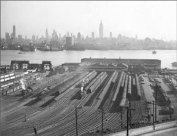 View of the Weehawken Ferry pier
