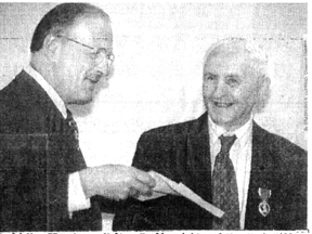 Krull, K Co 255th Infantry receives Purple Heart