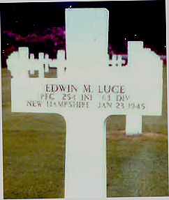 Pfc Edwin M Luce Marker
