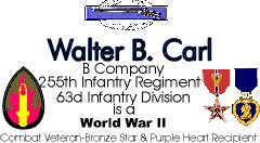 Sample Combat Business Card with Medals