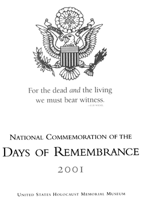 Program cover Days of Remembrance