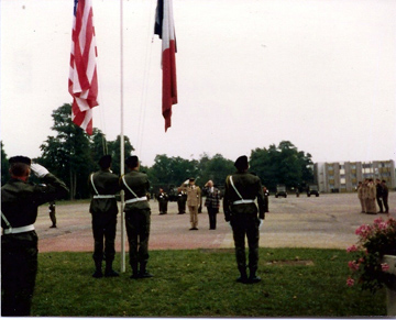 Honor guard at Camp Oberhoffen, France