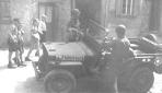 Capt Piontek, Pfc Rhyner with dog D/254th Inf