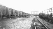 40 & 8 rail cars waiting for troops to load, Marseille, France